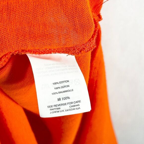 J Crew Medium Dress Strappy Knit Midi Vibrant Orange Spaghetti Strap Sun 107‎ - Picture 11 of 16
